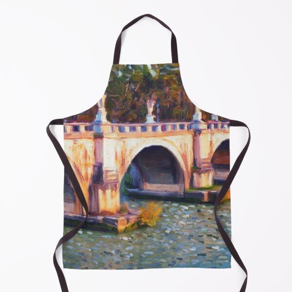 Item preview, River Bridge Cityscape Impressionist Painting Decorative designed and sold by livianasgifts.