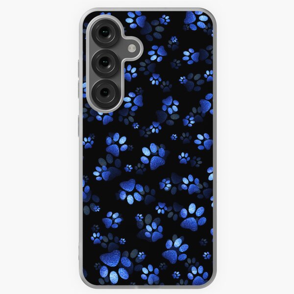 Item preview, Blue glitter dog paw translucent pattern designed and sold by homemadecreate.