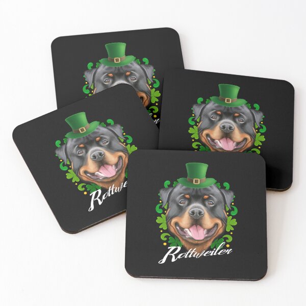 Item preview, St Patrick Day Irish Saint Patrick Shamrock Rottweiler Smile designed and sold by Barnissim.