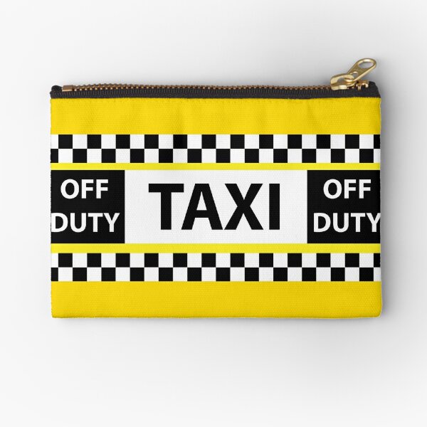 New York Yellow Taxi Cab Off Duty Zipper Pouch