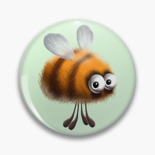 Item preview, Fluffy Bee Funny Cartoon Character  designed and sold by BluedarkArt.