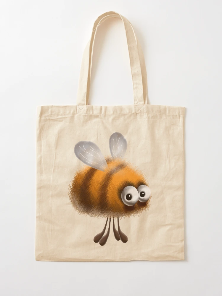 Flauschige Biene lustige Cartoon-Figur Stofftasche