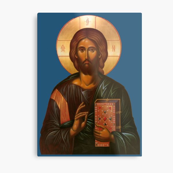 Jesus Christ Pantocrator orthodox icon Metal Print