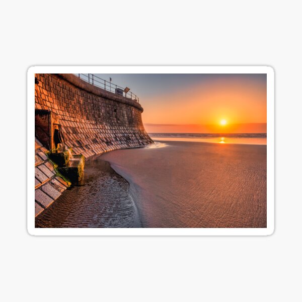 Filey Beach Sunrise Sticker