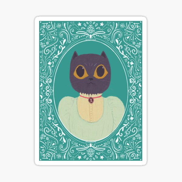 "Victorian Cat" Sticker for Sale by caseyfloyd Redbubble