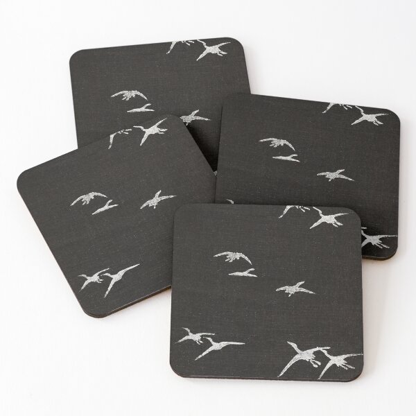 Item preview, Flying Birds Vintage Japanese Black White Print designed and sold by VintageArchive.