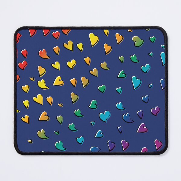 Item preview, Rainbow color hearts over blue background for peace, love, friendship and lovely times. designed and sold by HectorCantres.