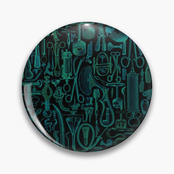 Item preview, Medical Condition Vintage Surgical Instruments Pattern GREEN designed and sold by GrandeDuc.