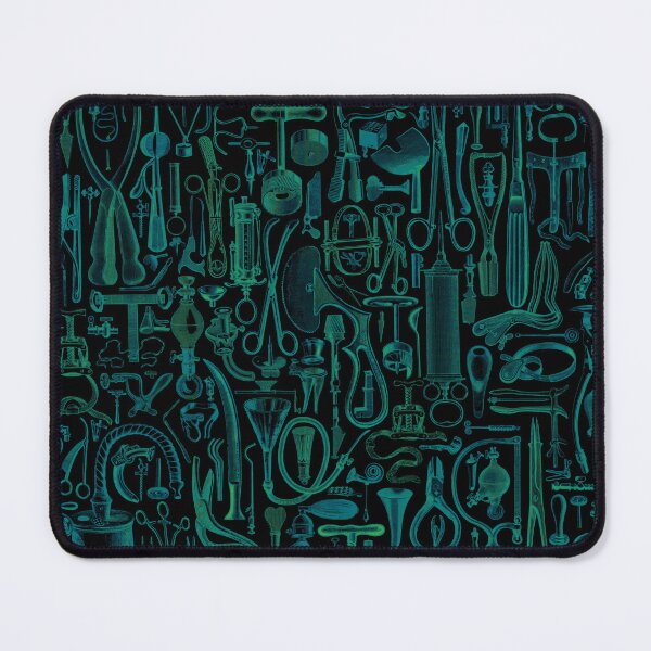 Item preview, Medical Condition Vintage Surgical Instruments Pattern GREEN designed and sold by GrandeDuc.