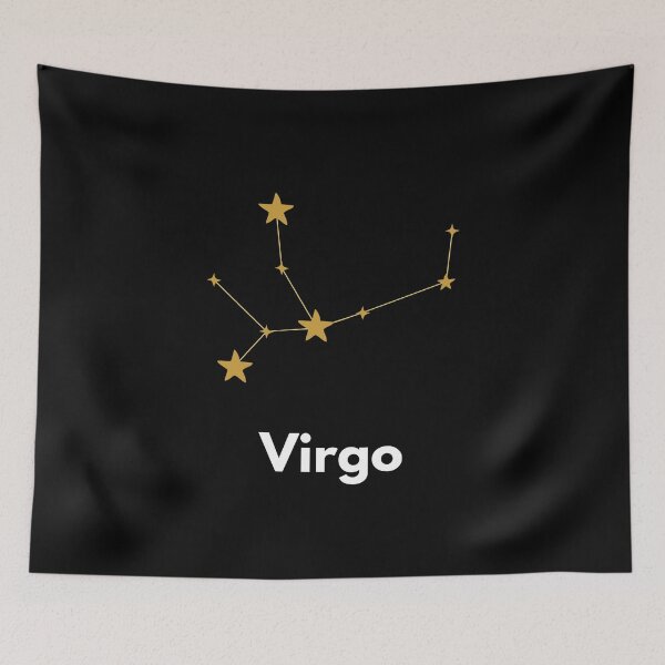 Item preview, Virgo, Virgo Sign, Black designed and sold by Magic Love Art Print.
