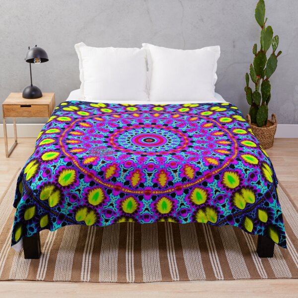 Item preview, Bodhi | Psychedelic Neon Mandala Art designed and sold by hatodesigns.