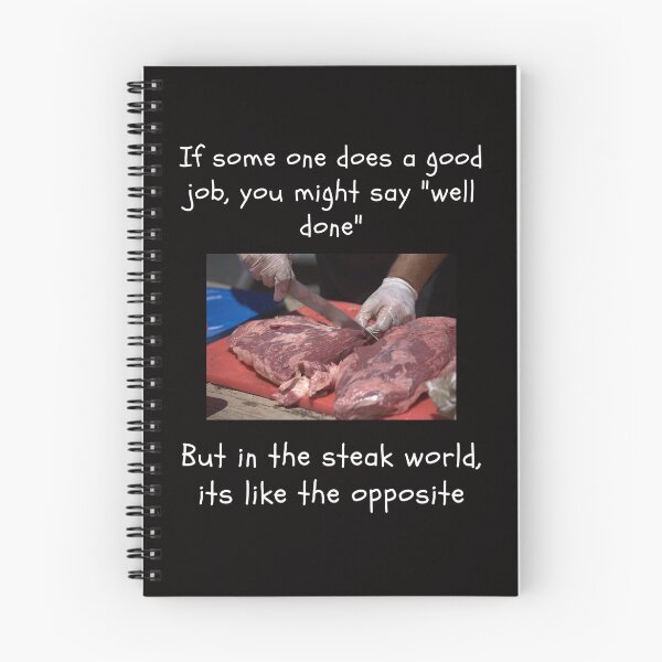 Item preview, If Some One Does A Good Job You Might Say "Well Done" In The Steak World, Its The Exact Opposite Gift for BBQ, Steak, Sirloin, Filet Mignon Lovers designed and sold by AverageJoesBBQ.
