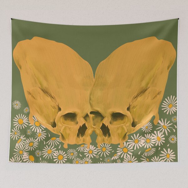 Item preview, Eternal lovers / Skulls in a Flower Meadow  designed and sold by Thalia Roman.