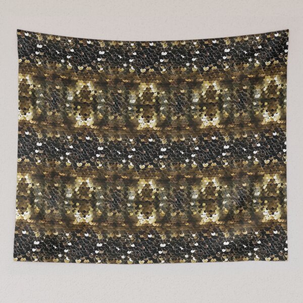 Item preview, Abstract background of gold sequins designed and sold by siwabudda.