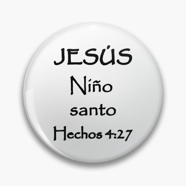Item preview, Acts 4:27 Jesus Holy Child Spanish Bible Verse designed and sold by NombresDeJesus.
