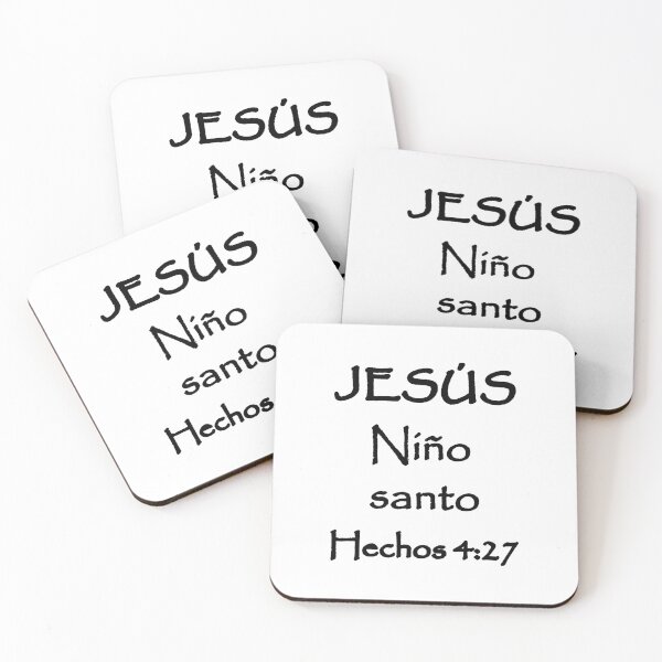 Item preview, Acts 4:27 Jesus Holy Child Spanish Bible Verse designed and sold by NombresDeJesus.