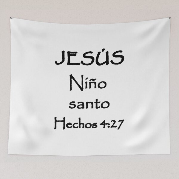 Item preview, Acts 4:27 Jesus Holy Child Spanish Bible Verse designed and sold by NombresDeJesus.