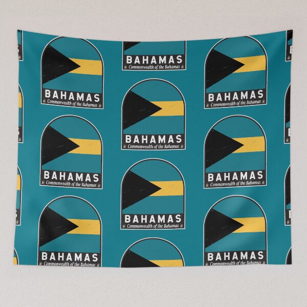 Item preview, The Bahamas Flag Emblem Distressed Vintage designed and sold by KrisSidDesigns.