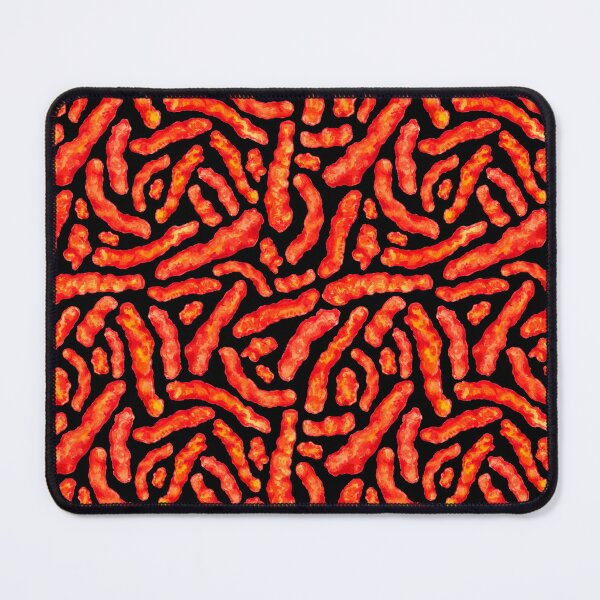 Item preview, Flamin' Hot Cheese Puff Pattern - Black designed and sold by Kelly  Gilleran.