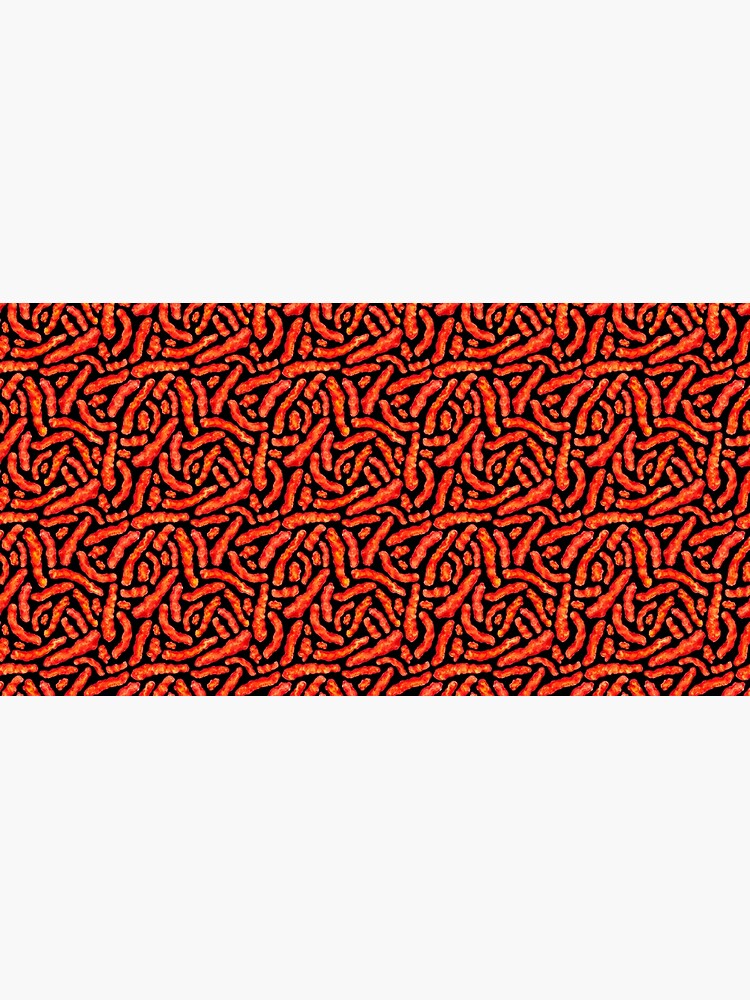 Flamin' Hot Cheese Puff Pattern - Black by KellyGilleran