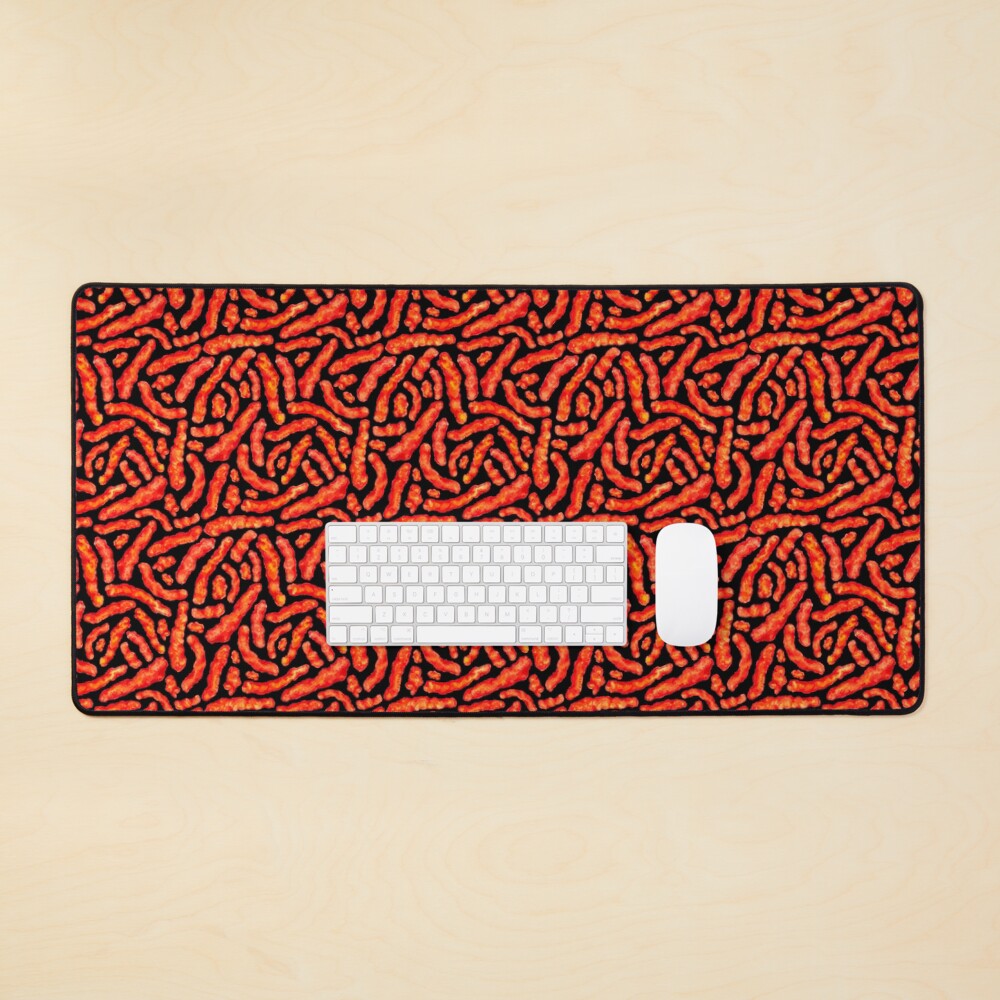 Flamin' Hot Cheese Puff Pattern - Black Mouse Pad