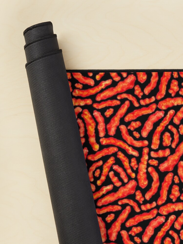 Alternate view of Flamin' Hot Cheese Puff Pattern - Black Mouse Pad