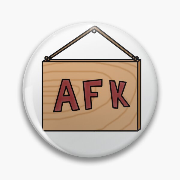 Item preview, AFK Wooden Sign designed and sold by Comfort-Station.
