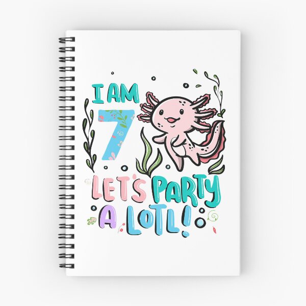 Item preview, I Am 7 Lets Party A Lotl 7th Birthday Axolotl 7 Year Old Birthday designed and sold by MichealExan.