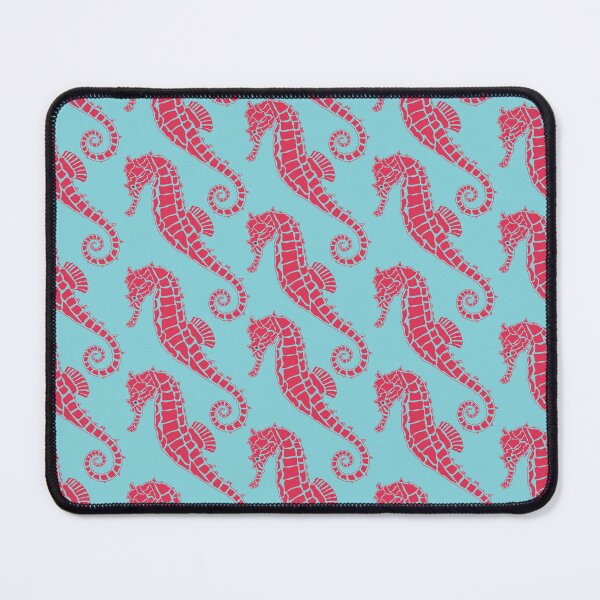 Item preview, Vivid Pink and Blue Seahorse Design designed and sold by RhubarbMyrtle.