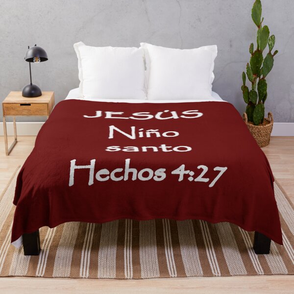 Item preview, Acts 4:27 Jesus Holy Child Spanish Bible Verse designed and sold by NombresDeJesus.