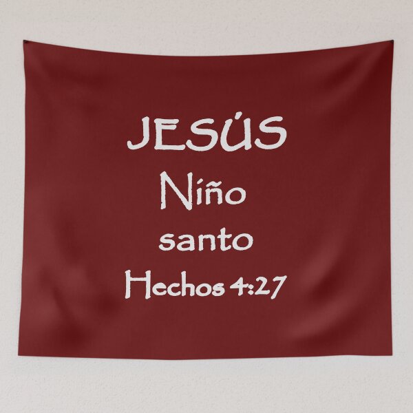 Item preview, Acts 4:27 Jesus Holy Child Spanish Bible Verse designed and sold by NombresDeJesus.