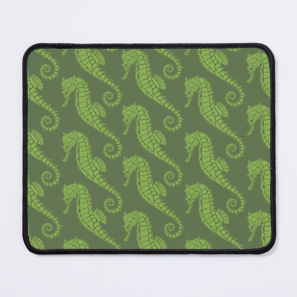 Item preview, Luscious Two Tone Green Seahorse Design designed and sold by RhubarbMyrtle.