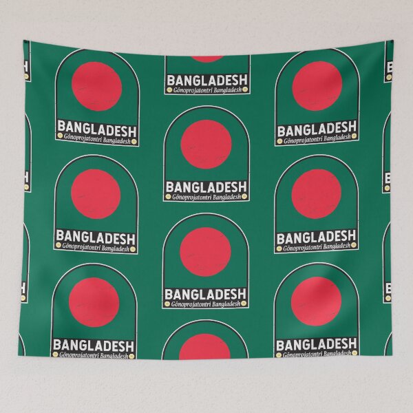 Item preview, Bangladesh Flag Emblem Distressed Vintage designed and sold by KrisSidDesigns.