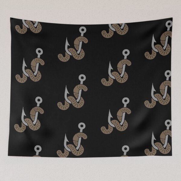 Item preview, A Worm On Fishing Hooks designed and sold by BeanxMax.