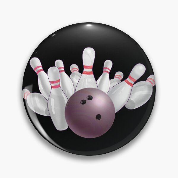 Item preview, Bowling Ball Pink and Pins designed and sold by ImagineThatNYC.