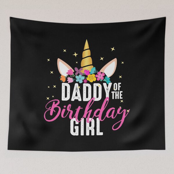 Item preview, Daddy Of The Birthday Girl Father Gift Unicorn Birthday designed and sold by PameGraha.