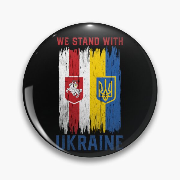 Item preview, We Stand With Ukraine Belarus Ukrainian Belarusian Flag designed and sold by RosannaArt.