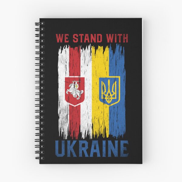 Item preview, We Stand With Ukraine Belarus Ukrainian Belarusian Flag designed and sold by RosannaArt.
