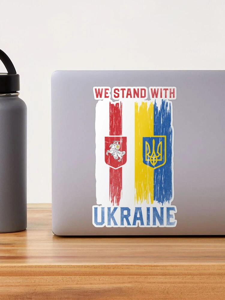 We Stand With Ukraine Belarus Ukrainian Belarusian Flag