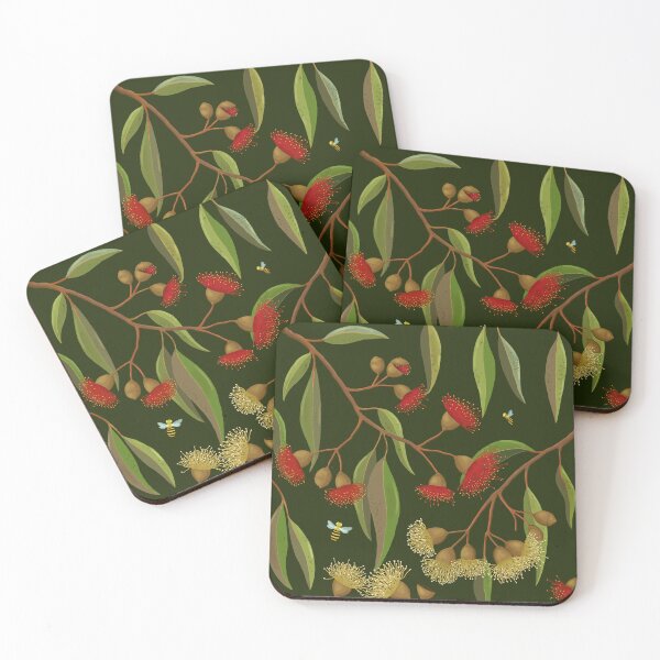 Item preview, Gum Blossoms and Bees designed and sold by Soozie Wray.