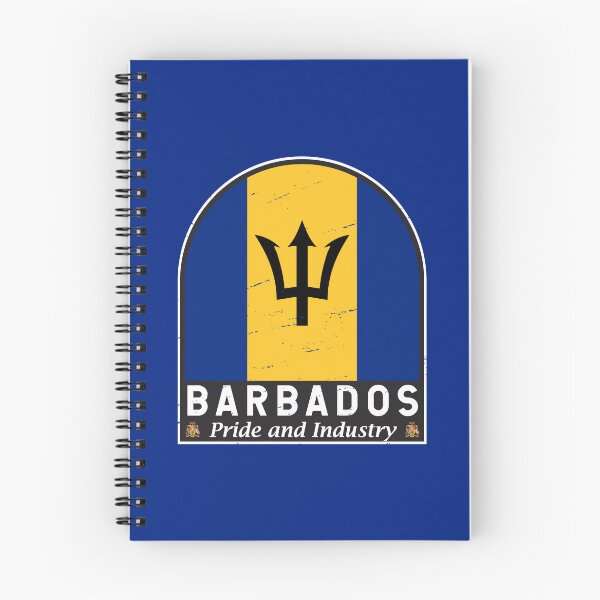 Item preview, Barbados Flag Emblem Distressed Vintage designed and sold by KrisSidDesigns.