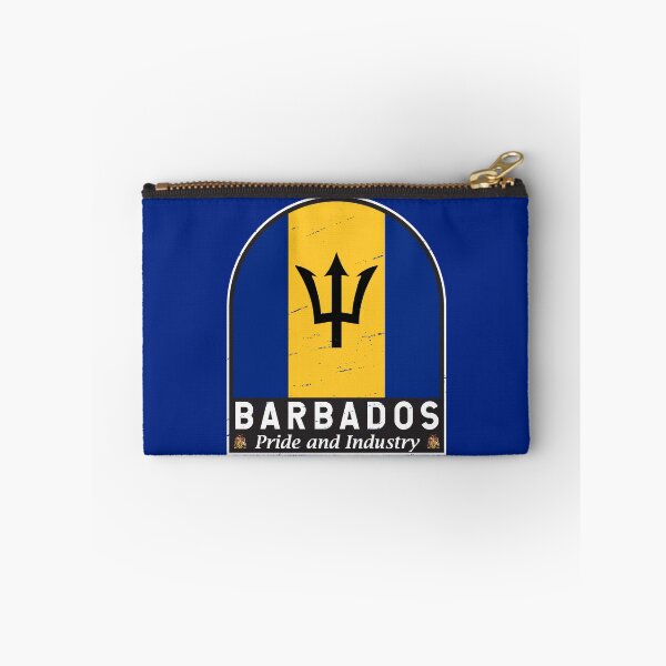 Item preview, Barbados Flag Emblem Distressed Vintage designed and sold by KrisSidDesigns.
