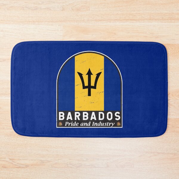 Item preview, Barbados Flag Emblem Distressed Vintage designed and sold by KrisSidDesigns.