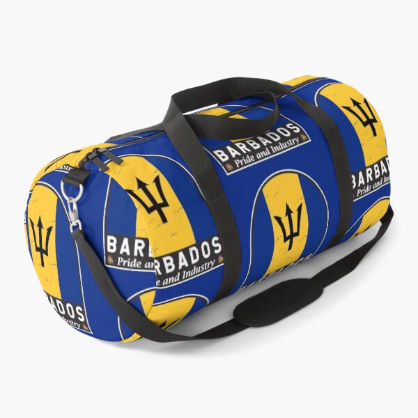 Item preview, Barbados Flag Emblem Distressed Vintage designed and sold by KrisSidDesigns.