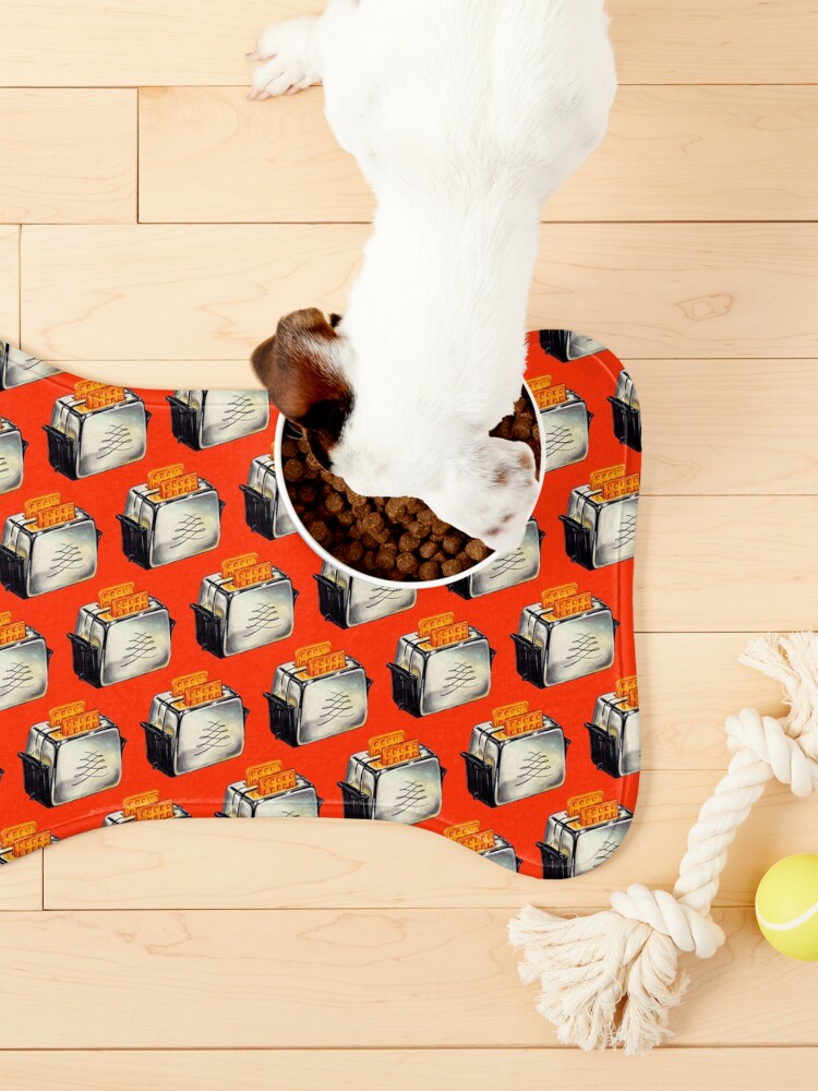Alternate view of Toaster Pattern - Red Pet Mat