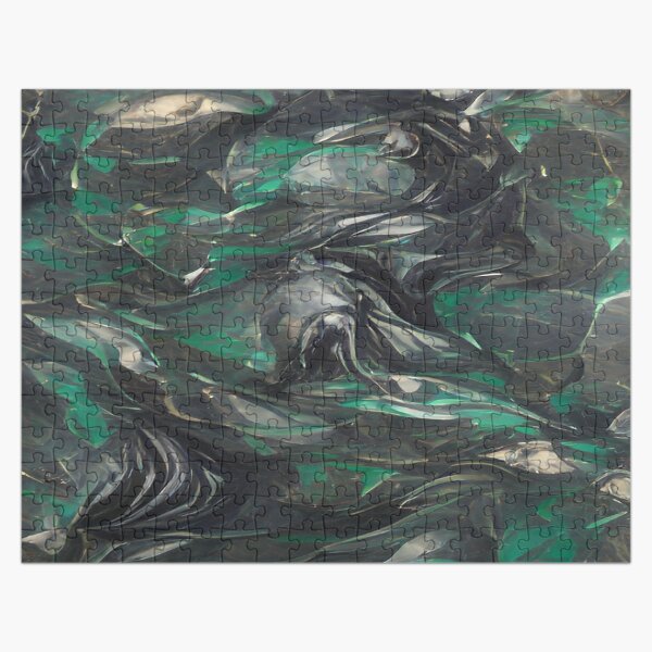 Green Crepe Paper Texture Jigsaw Puzzle