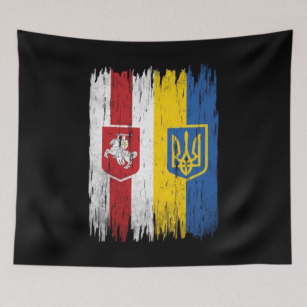 Item preview, Vintage Belarus Ukraine Belarusian Ukrainian Flag  designed and sold by RosannaArt.
