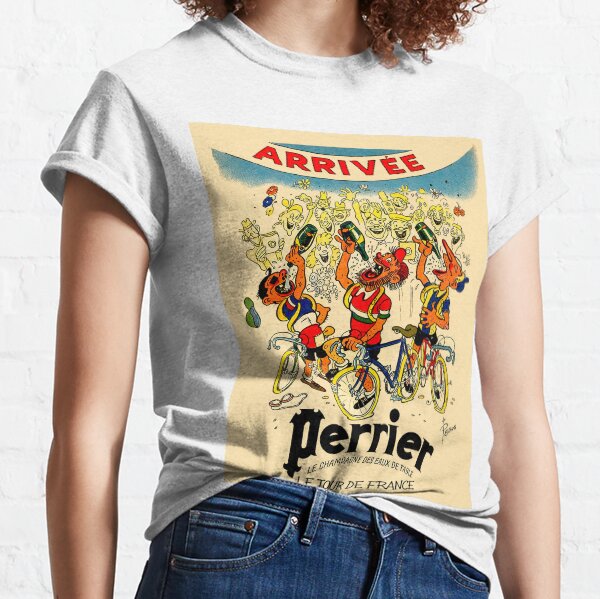 LE TOUR DE FRANCE: Vintage Perrier Water Advertising Classic T-Shirt
