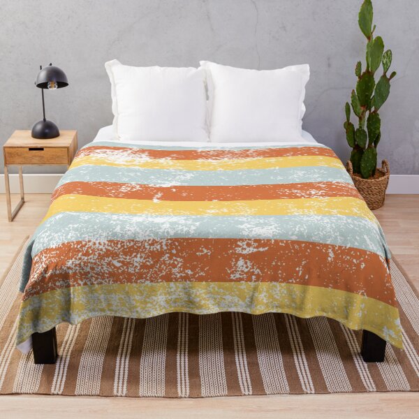 Item preview, Warm Summer Distressed Stripey Pattern Design designed and sold by RhubarbMyrtle.