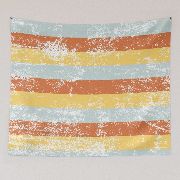 Item preview, Warm Summer Distressed Stripey Pattern Design designed and sold by RhubarbMyrtle.